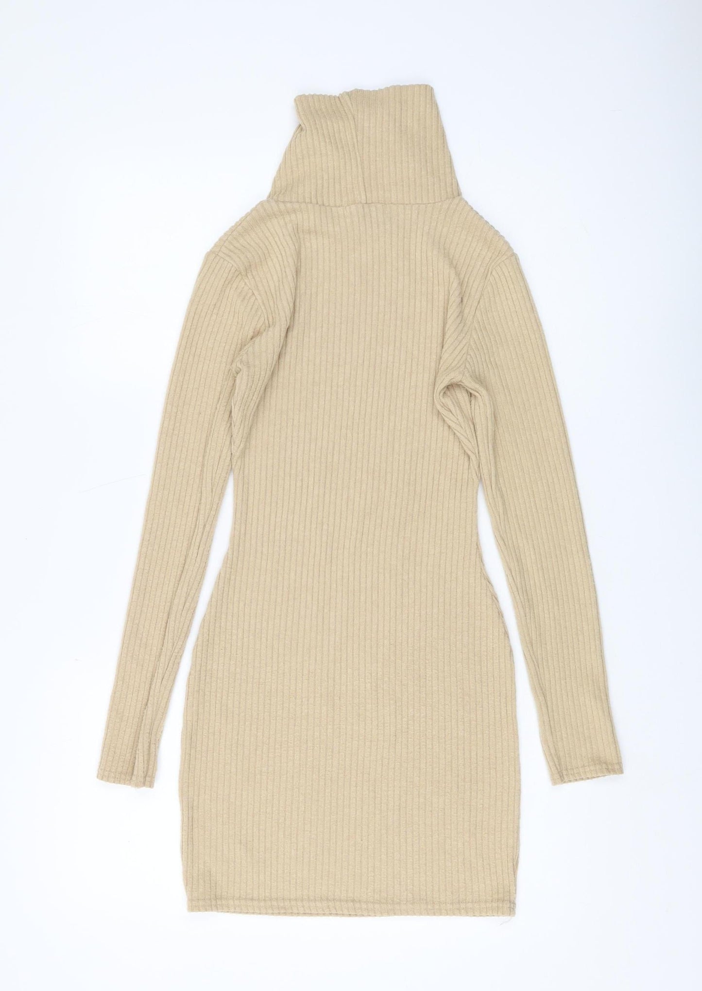 Select Women's Beige Bodycon Dress Size 10
