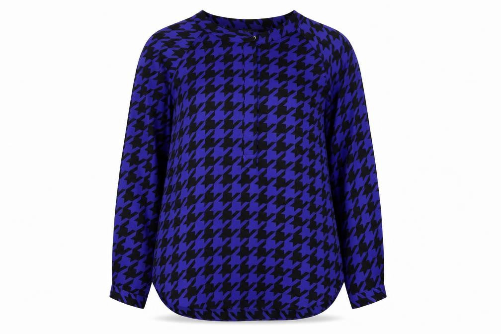 Marks & Spencer Women's Blue Geometric Blouse