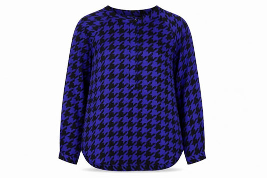 Marks and Spencer Women's Blue Geometric Blouse