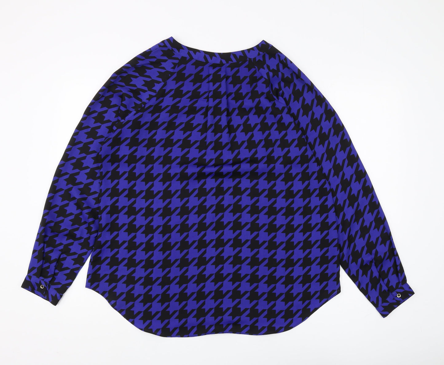 Marks and Spencer Women's Blue Geometric Blouse