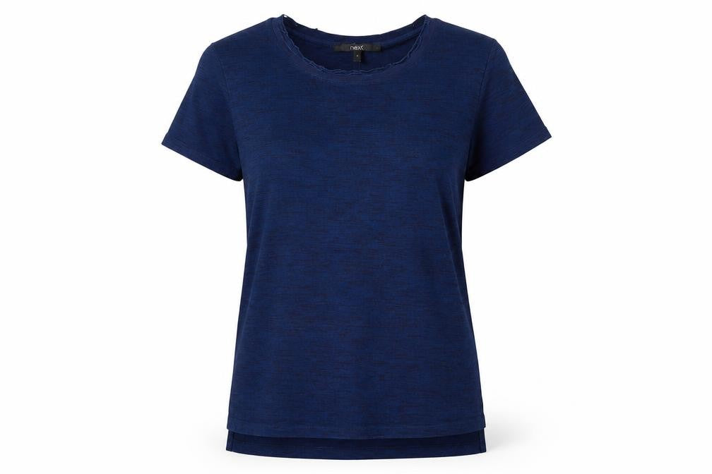 Next Women's Blue T-Shirt Size 10 Round Neck Jersey