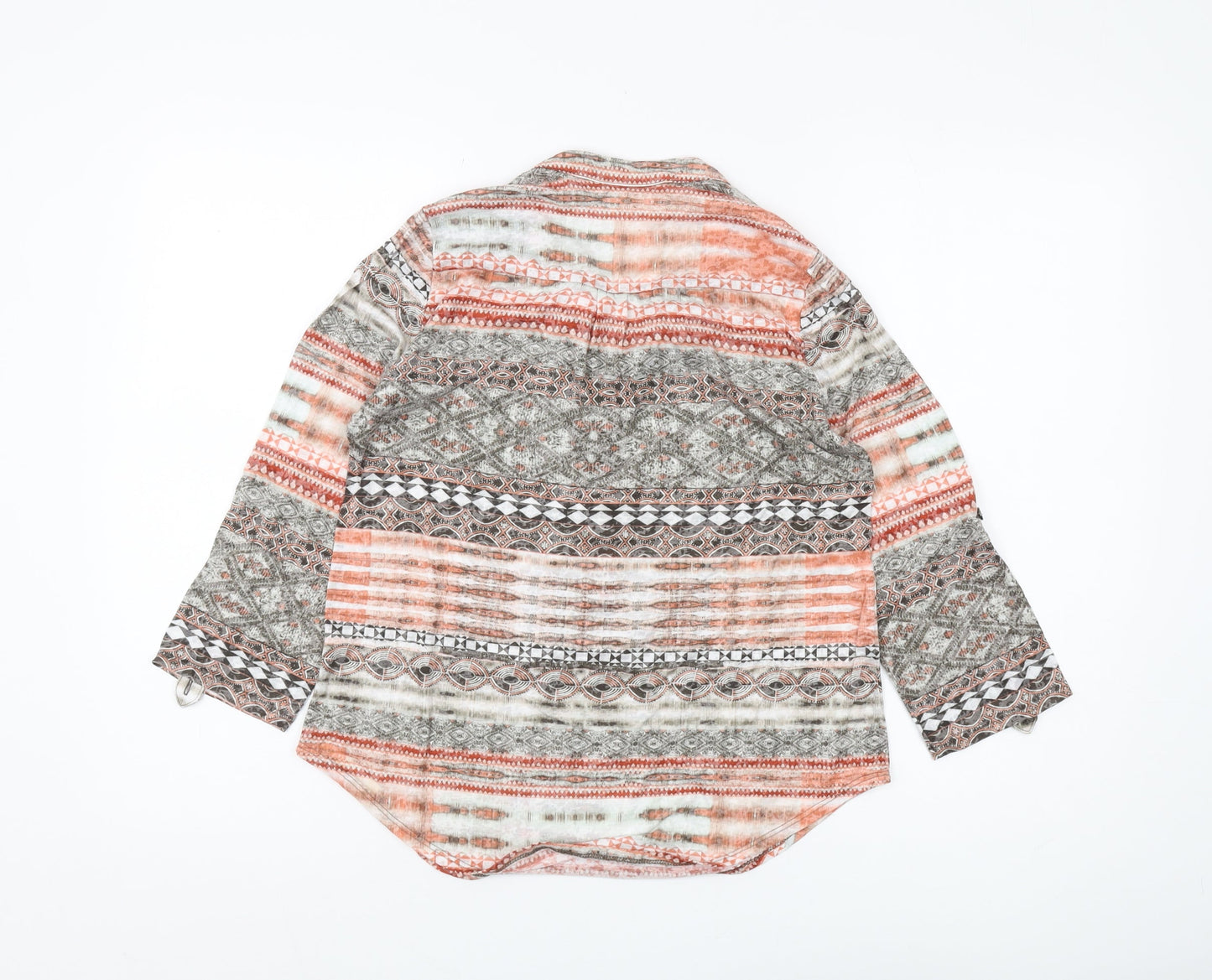Wallis Women Multicoloured Geometric 3/4 Sleeve Blouse S