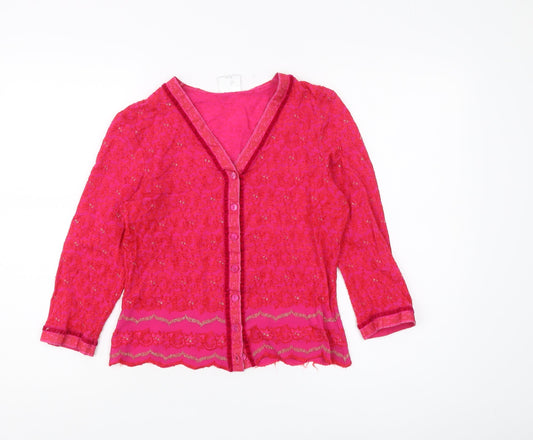 Next Women's Pink 3/4 Sleeve Basic Blouse Size 10
