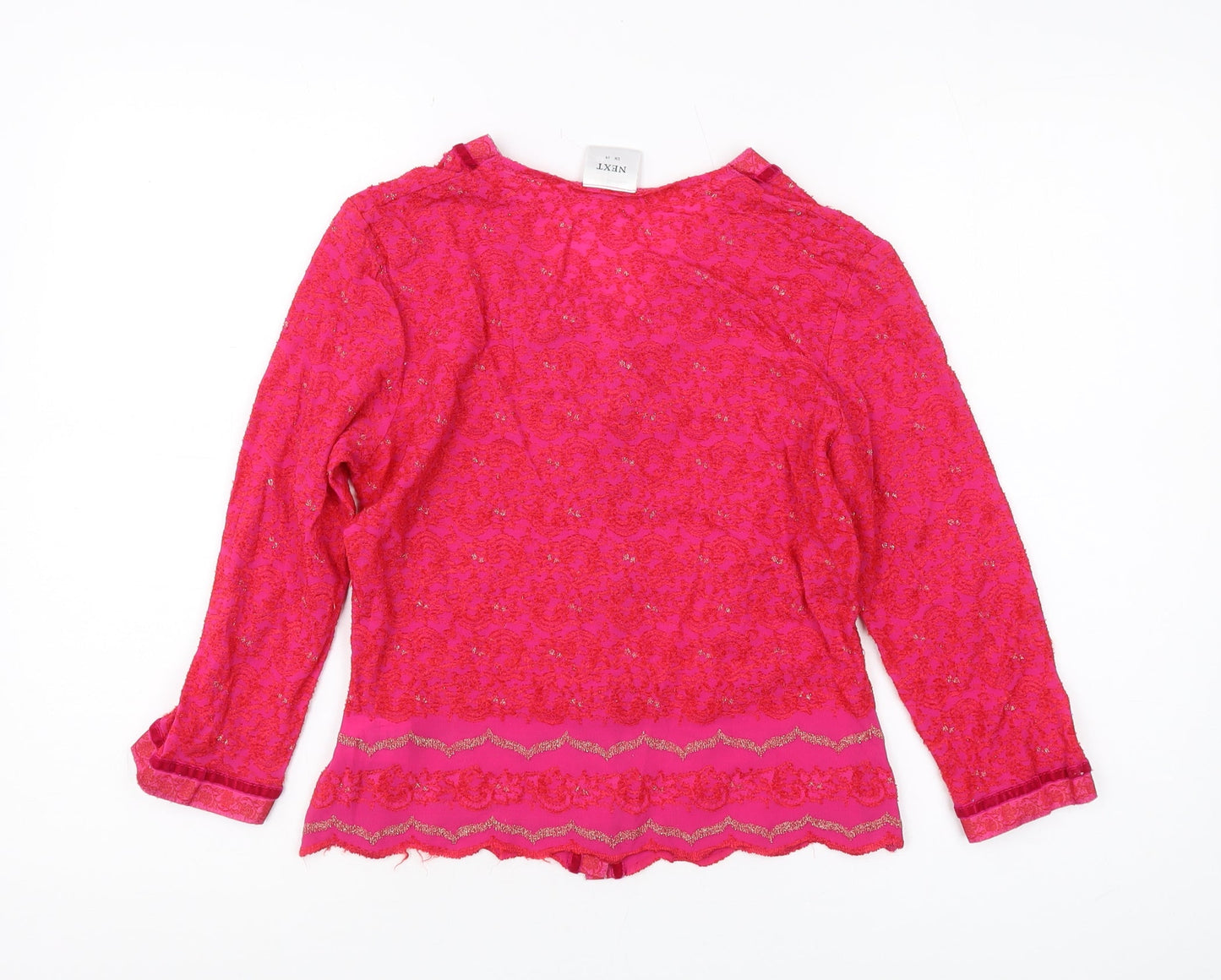 Next Women's Pink 3/4 Sleeve Basic Blouse Size 10
