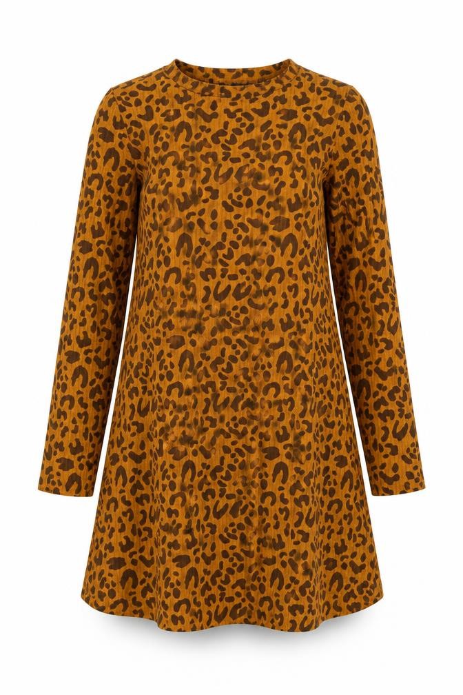 Marks & Spencer Women's Brown Leopard Print Dress, Size 8