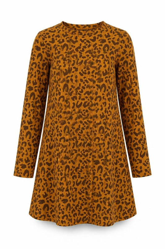Marks & Spencer Women's Brown Leopard Print Dress, Size 8