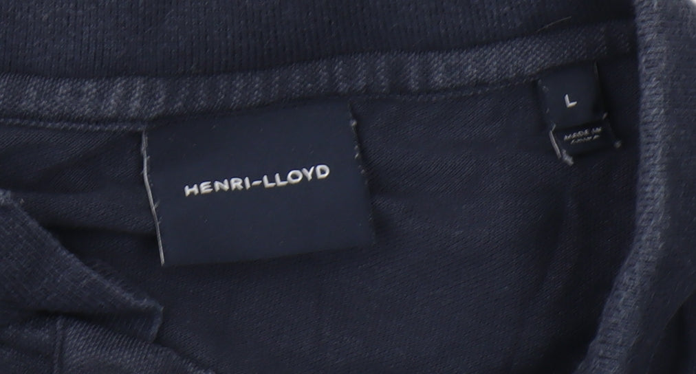 Henri Lloyd Men's Blue Polo, Size L, Cotton