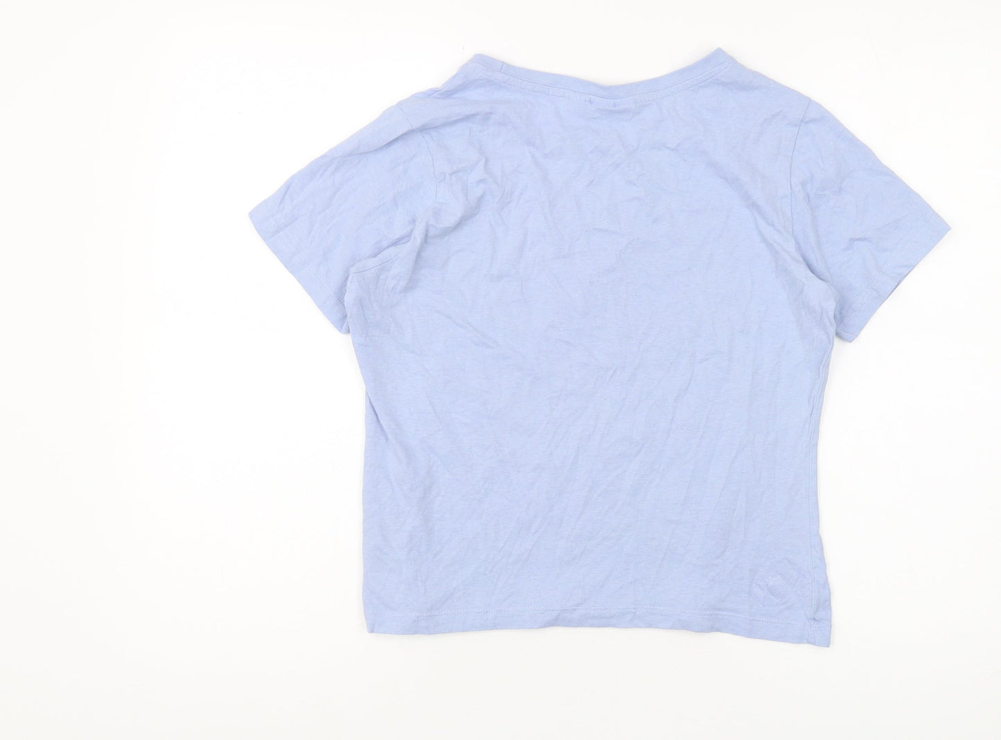 Disney Women’s Blue Stitch T-Shirt, Medium, Cartoon Style