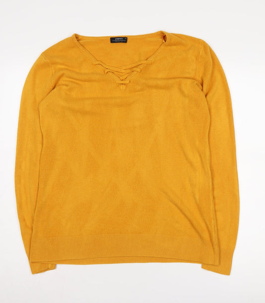 Papaya Women's Orange Pullover Jumper Size M