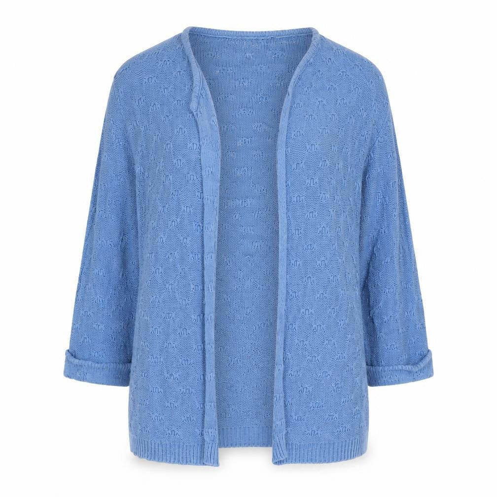 Topshop Women's Blue Cardigan Open-Knit UK 8
