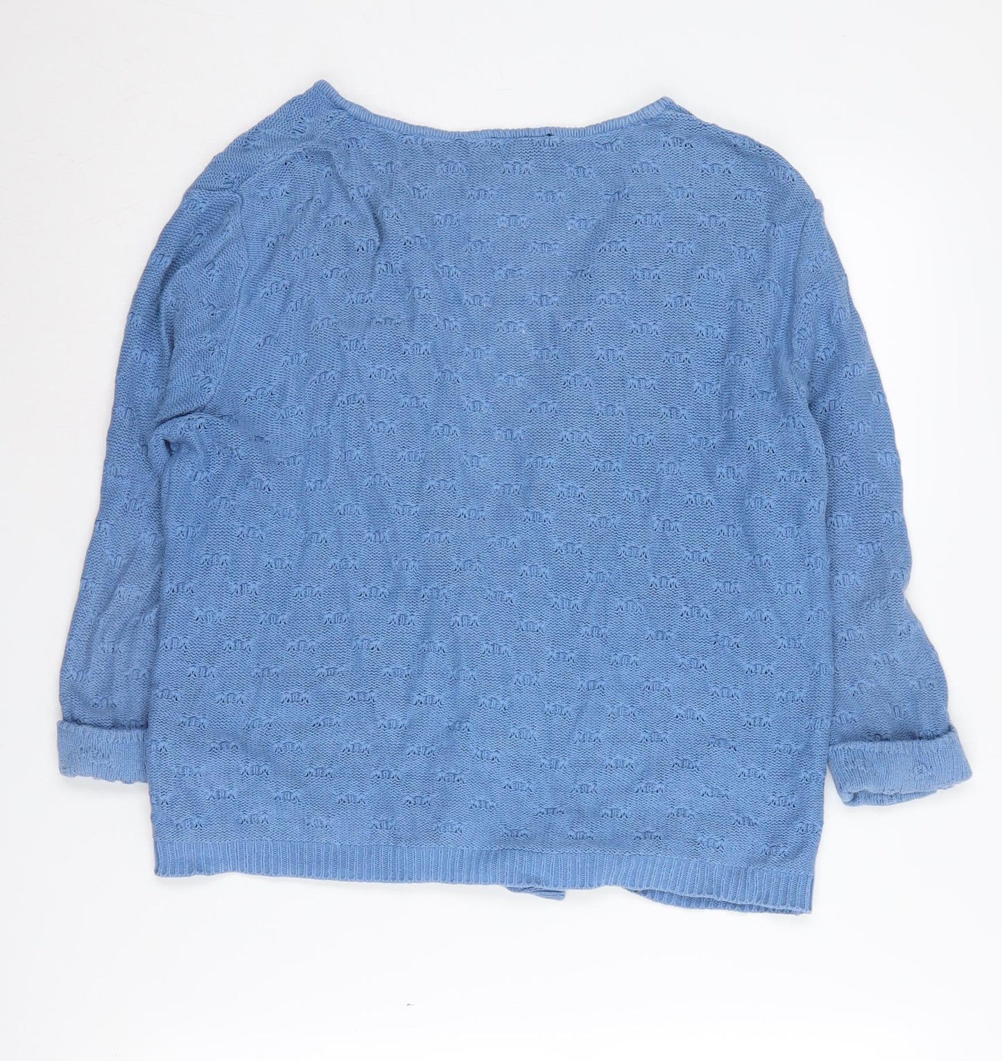 Topshop Women's Blue Cardigan Open-Knit UK 8