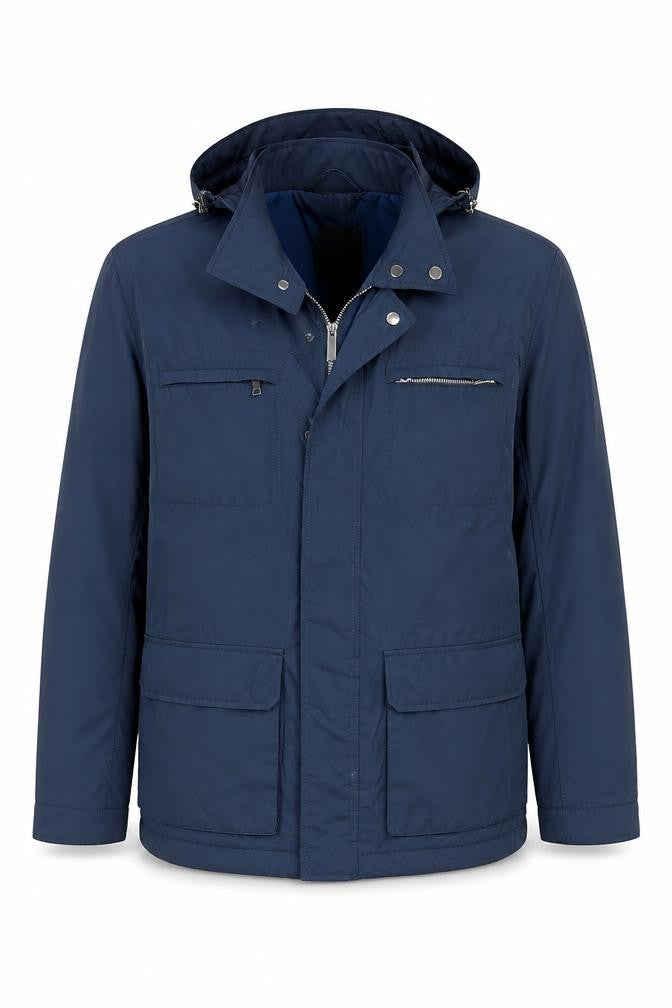 Marks & Spencer Blue Hooded Men's Jacket L
