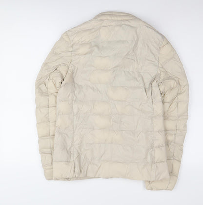 Marks & Spencer Beige Puffer Jacket, Size 8, Women's