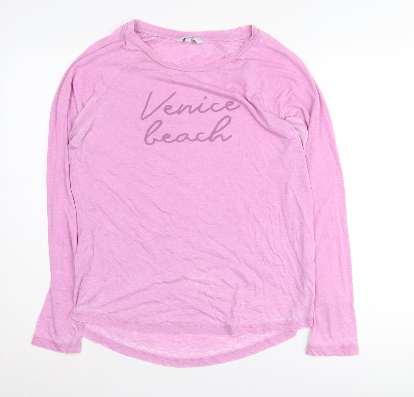Next Women's Pink Basic Long Sleeve T-Shirt Size 10