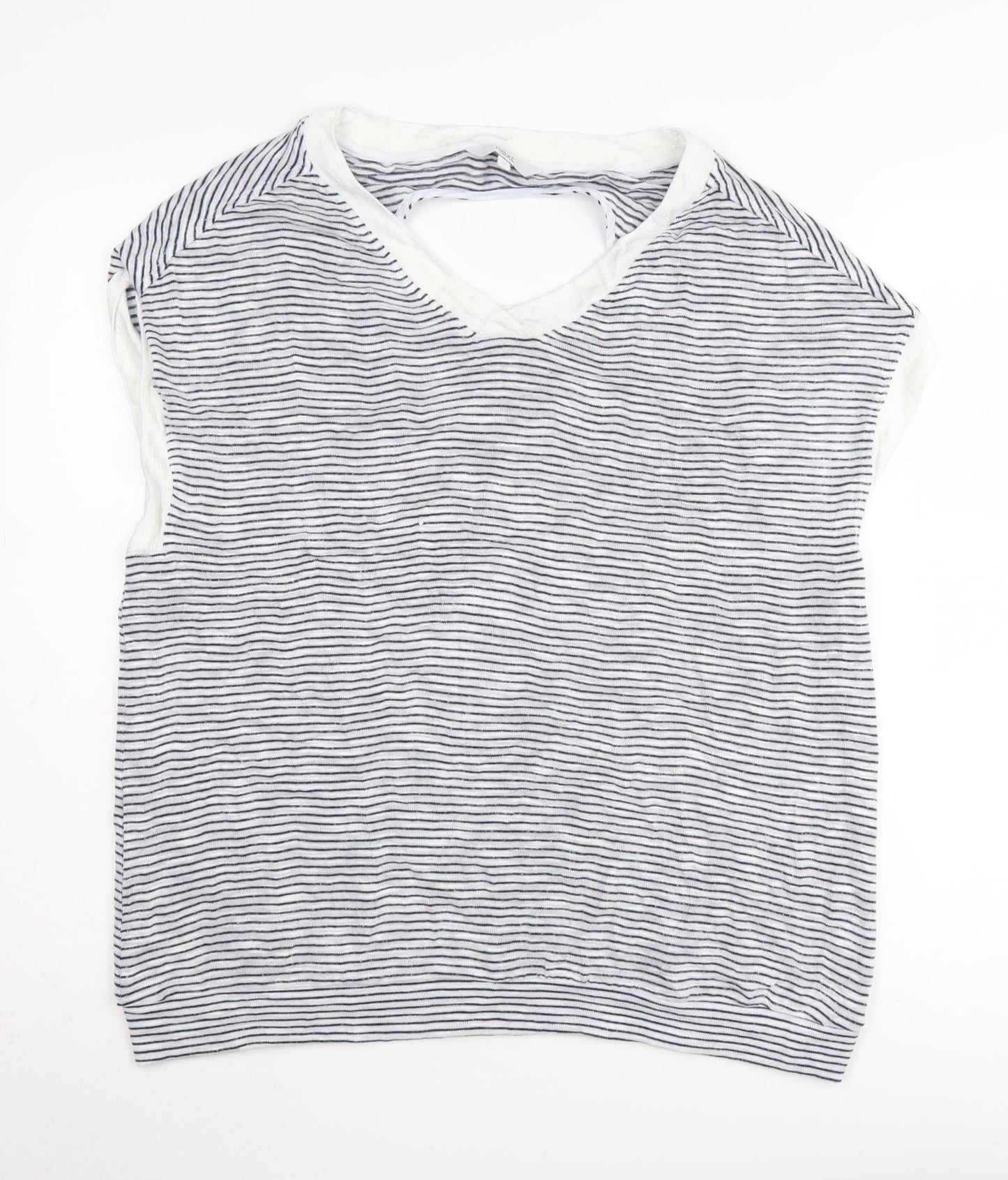 Next Women's Grey Striped Pullover Jumper Size 16