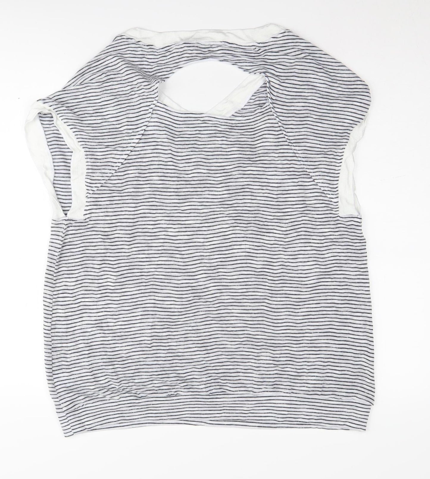 Next Women's Grey Striped Pullover Jumper Size 16
