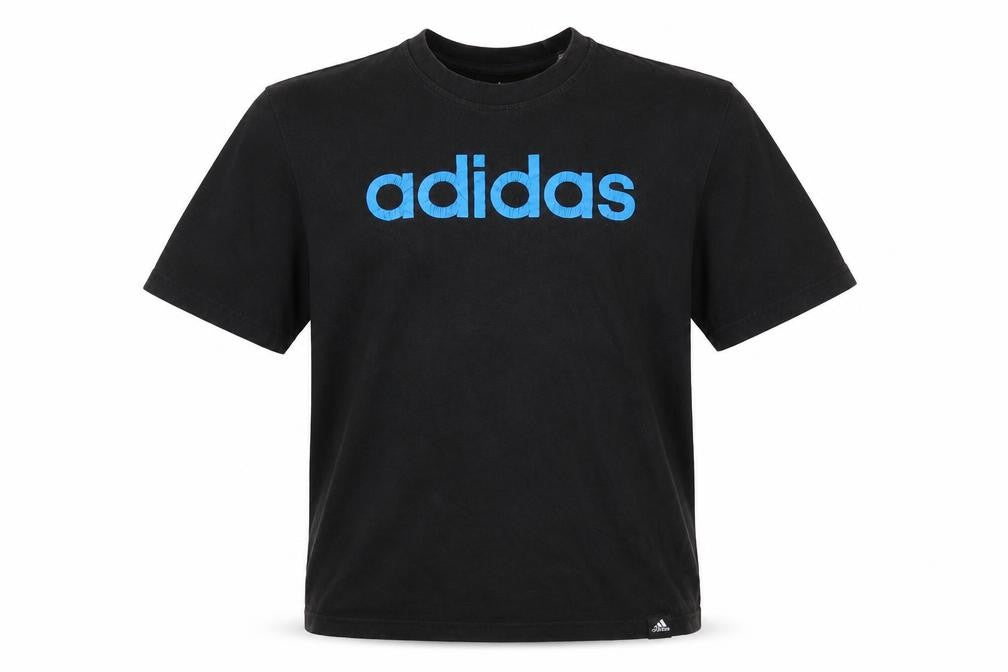 adidas Men's Black Medium Logo Crew Neck T-Shirt
