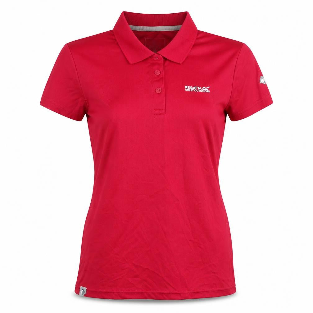 Regatta Women's Red Polo Shirt, Size 10, Short Sleeve