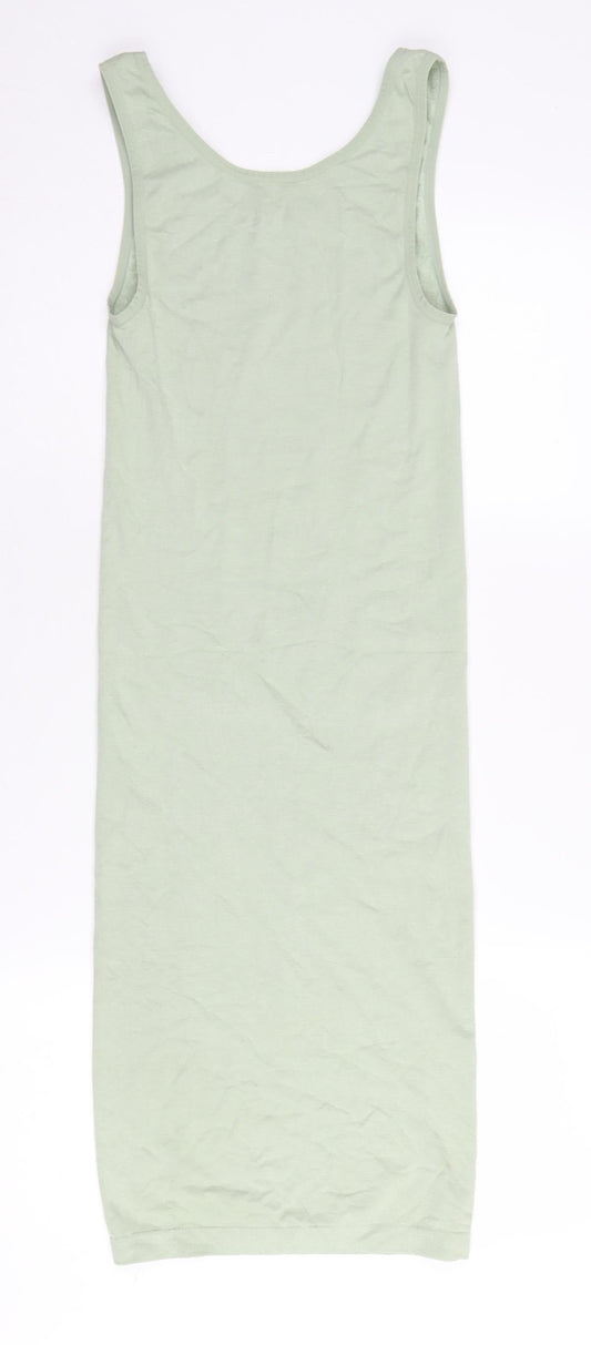Zara Women's Green XS Slip Dress, Midi Length