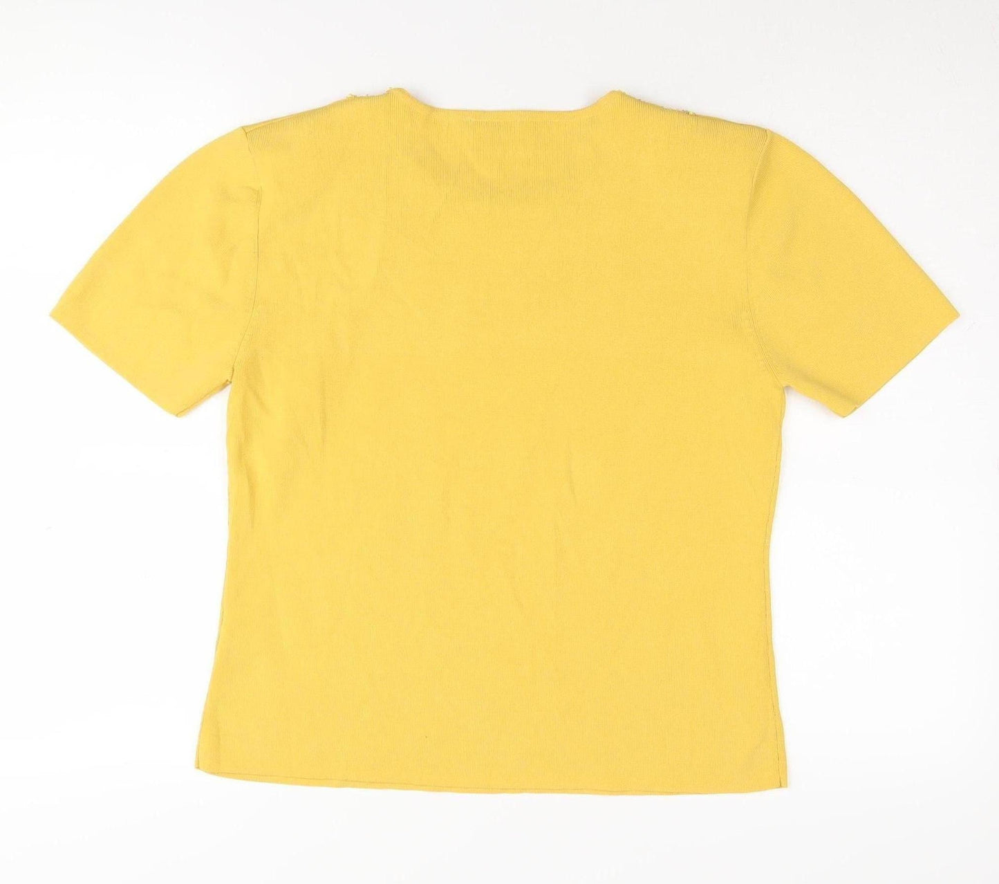 Roman Originals Women's Yellow Beaded Jumper, M