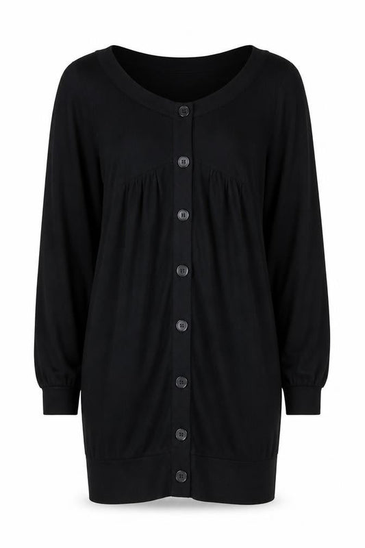 Miss Selfridge Women's Black Buttoned Cardigan Dress Size 10