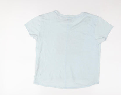 Back view of Abercrombie & Fitch girls’ blue graphic print t-shirt -, size 12, years