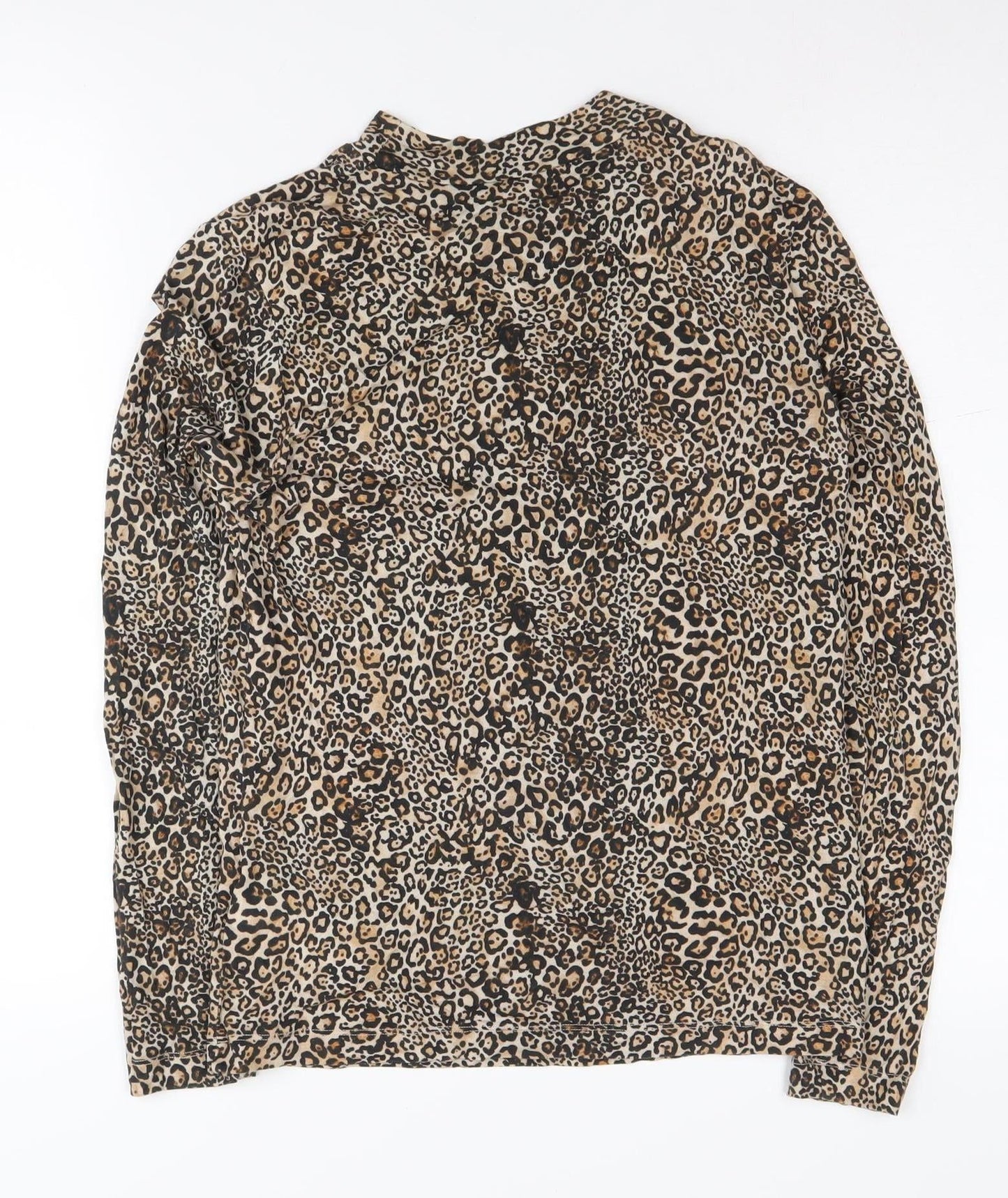 Whistles Women's Beige Animal Print Top Size 10