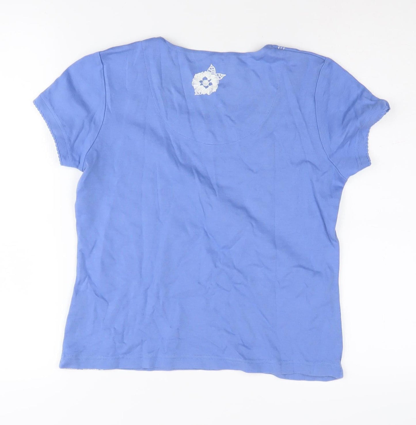 Dash Women's Blue Floral T-Shirt Size 10