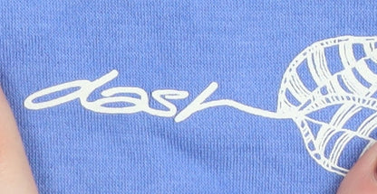 Dash Women's Blue Floral T-Shirt Size 10