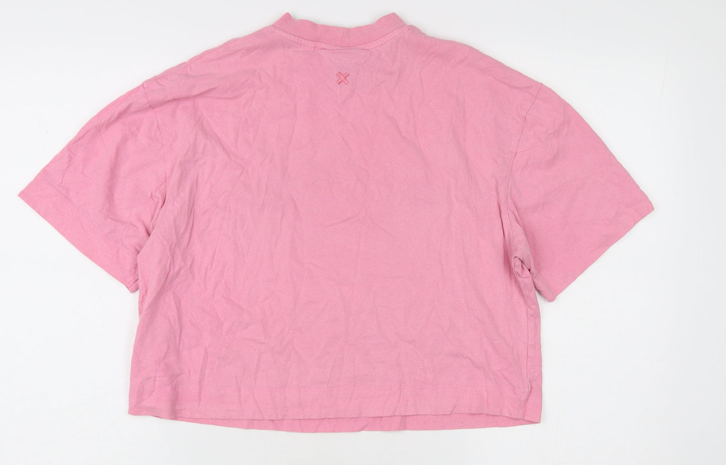 Collusion Women's Pink Crew Neck T-Shirt Size S