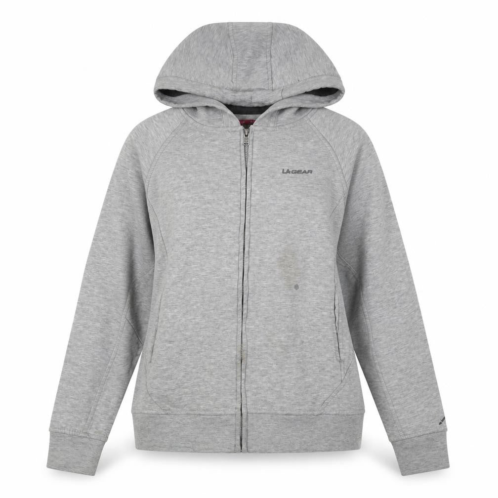 LA Gear Women's Grey Full Zip Hoodie Size 10