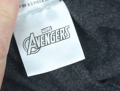 Preloved Marvel Avengers Boys Grey Pyjama Pants 9-10 Years Superhero - Label