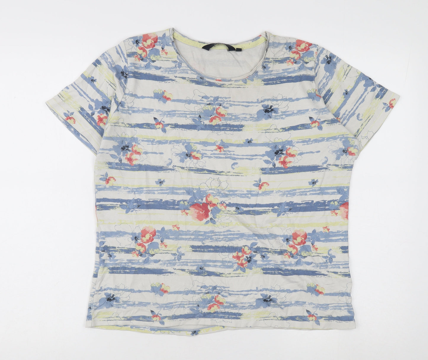 ISLE ESSENTIALS Women's Multicoloured Floral T-Shirt M