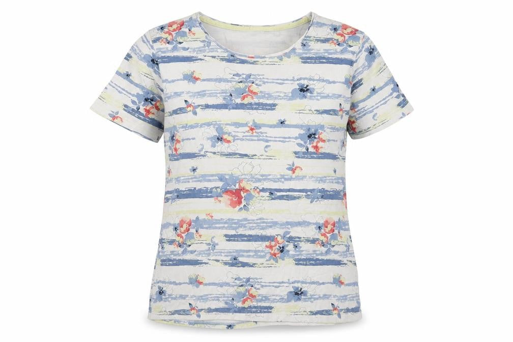 ISLE ESSENTIALS Women's Multicoloured Floral T-Shirt M