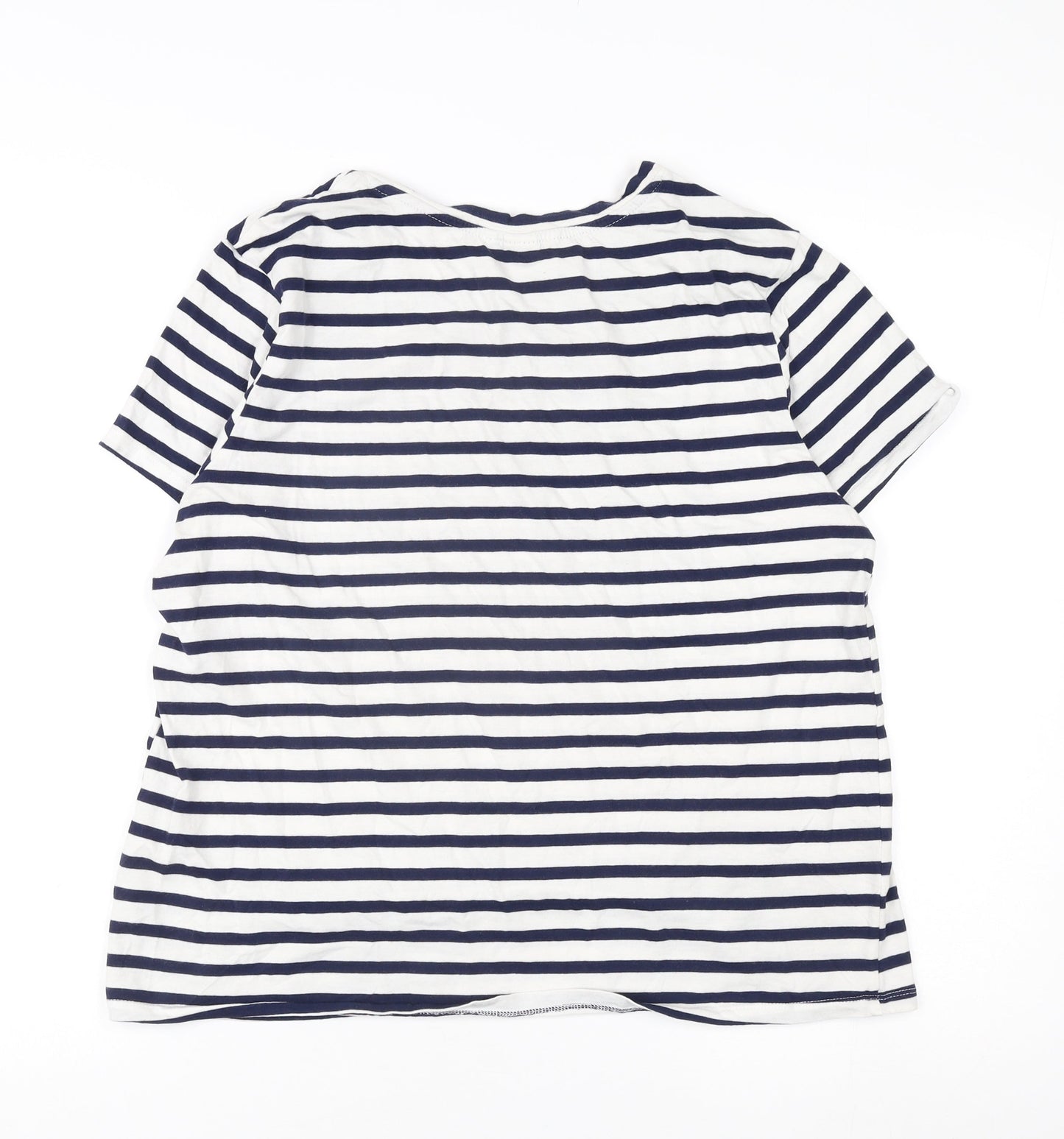 H&M Women's Striped Cotton T-Shirt Size 12