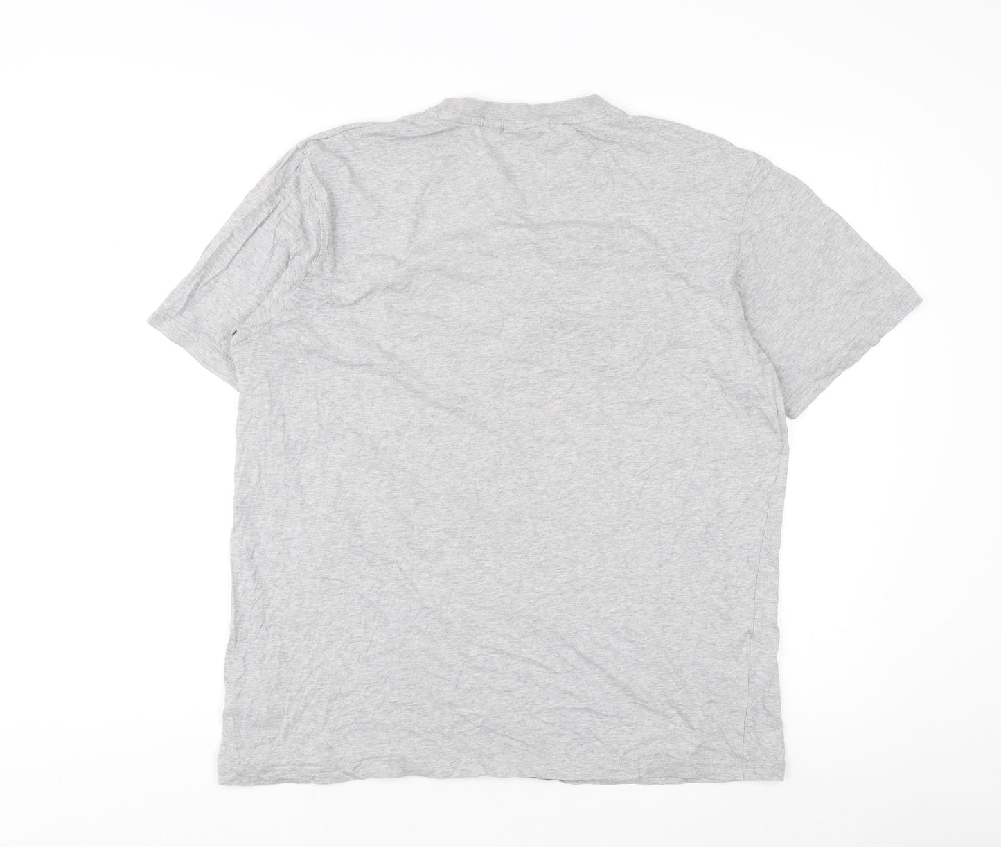 Fila Men's Grey Crew Neck T-Shirt L Cotton Jersey