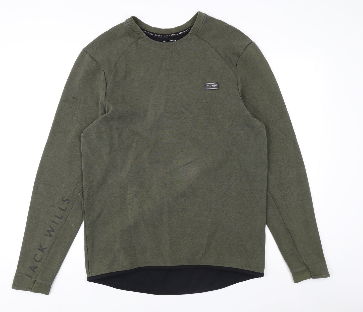 Jack Wills Men's Green Pullover Sweatshirt M