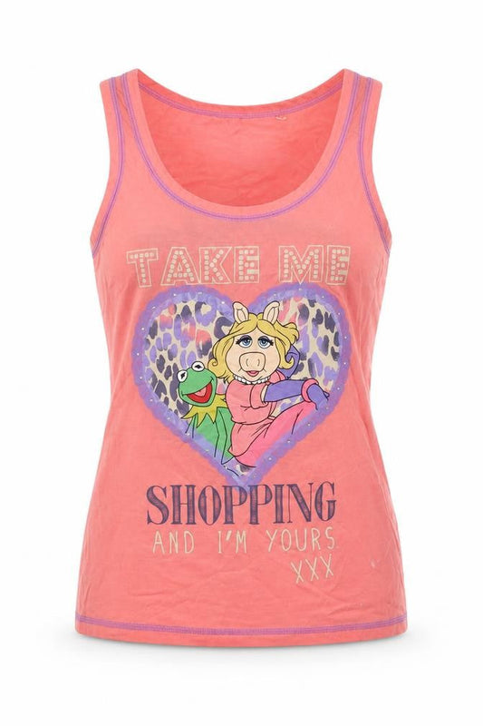 Disney Pink Tank Top for Women Size 8 with Cartoon Print