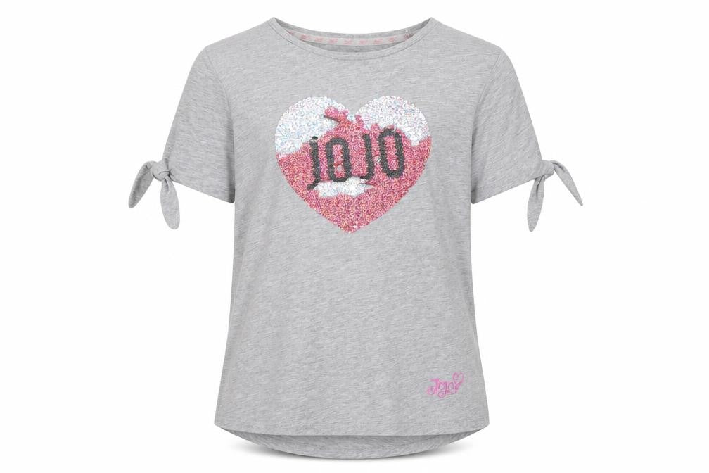 JoJo Siwa Girls Grey Sequined T-Shirt 12-13 Years