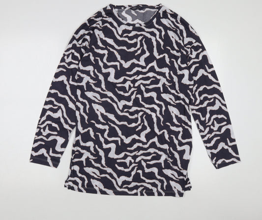 Marks and Spencer Women's Black Animal Print T-Shirt