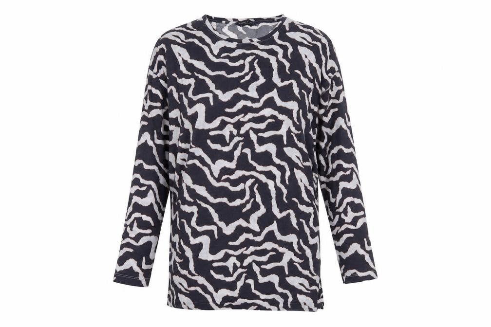 Marks & Spencer Women's Black Animal Print T-Shirt