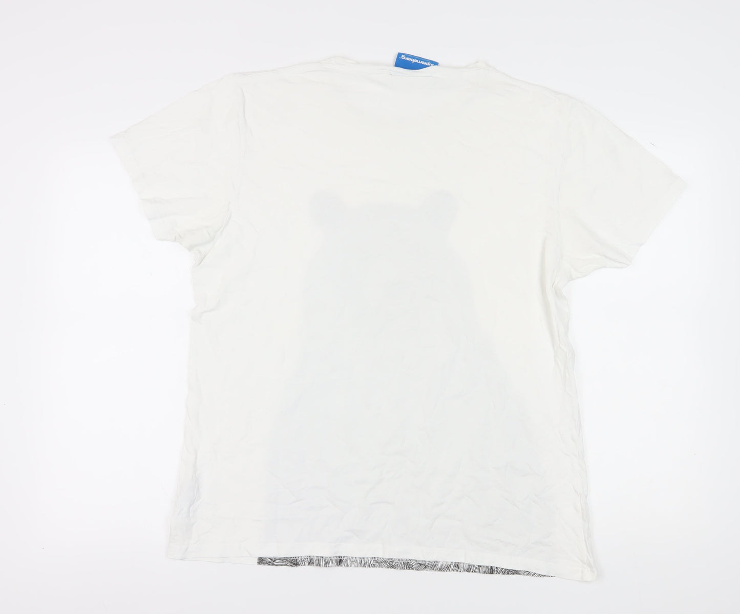 Supremebeng White XL Men's Graphic Bear T-Shirt