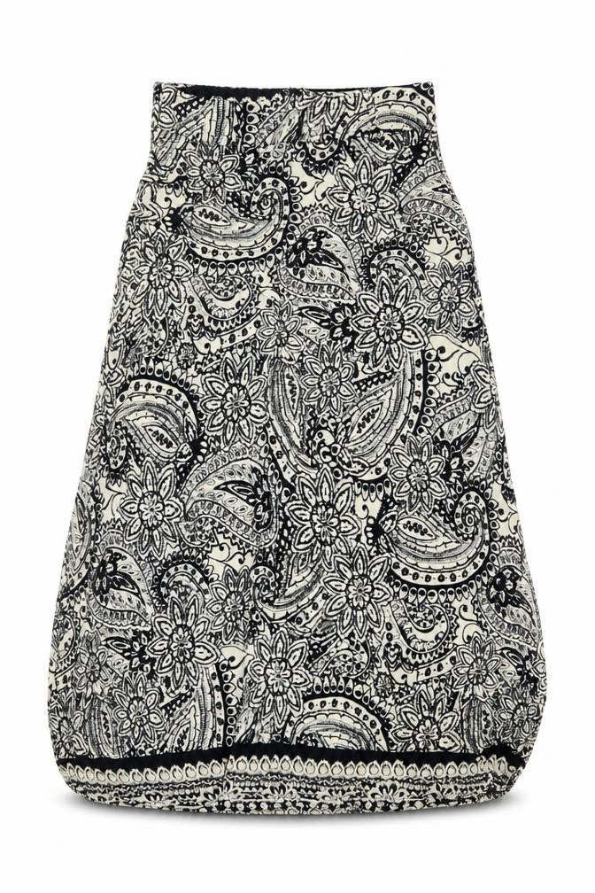 Apricot Women's Paisley A-Line Skirt, Size 8, Black, Knee Length