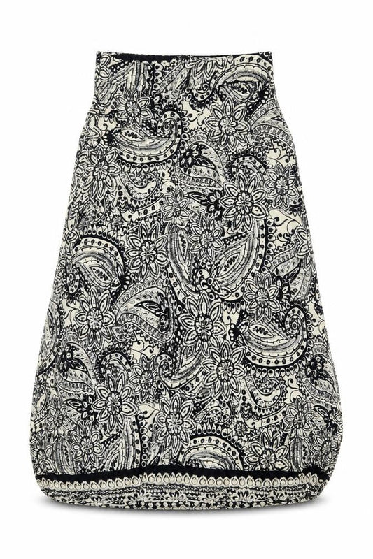 Apricot Women's Paisley A-Line Skirt, Size 8, Black, Knee Length