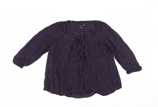 H&M Women Blue Kimono Blouse Size 10