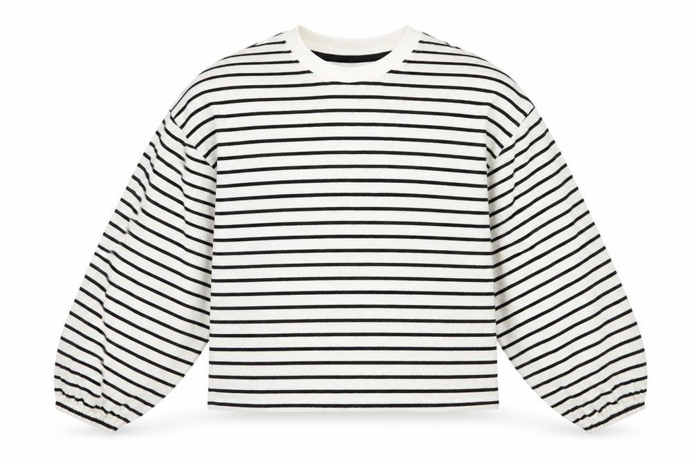 Marks & Spencer Girls Ivory Striped Pullover Sweatshirt 11-12Y