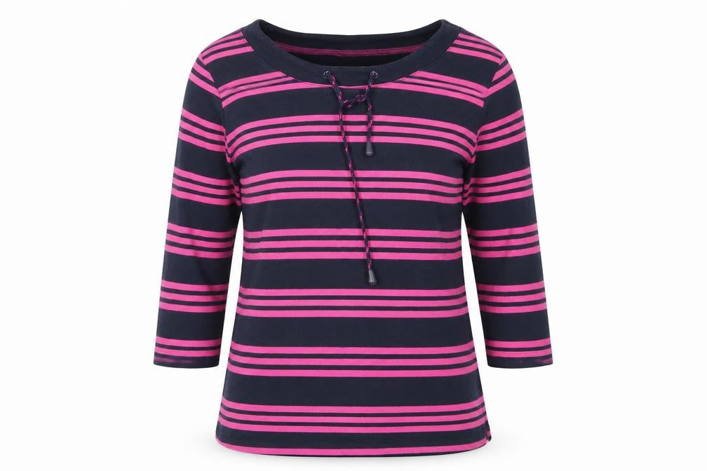 Chloe & Catherine Women's Striped T-Shirt, Multicoloured, Size 10