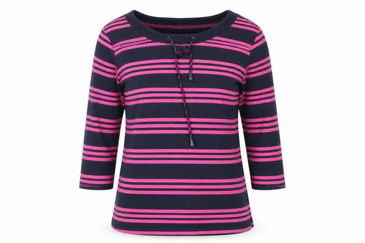 Chloe & Catherine Women's Striped T-Shirt, Multicoloured, Size 10