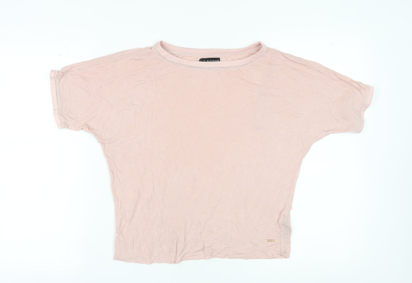 Marks and Spencer Women’s Pink Crew Neck T-Shirt Size 10