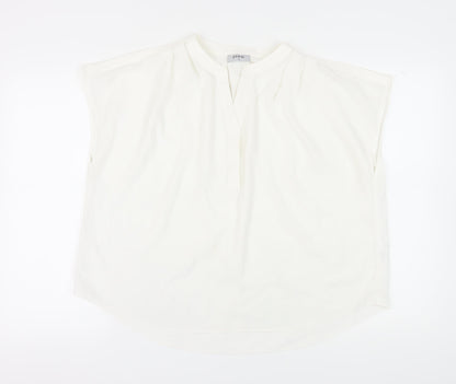Additional front view of Soon Women's Ivory Blouse, size 18, Basic Lightweight